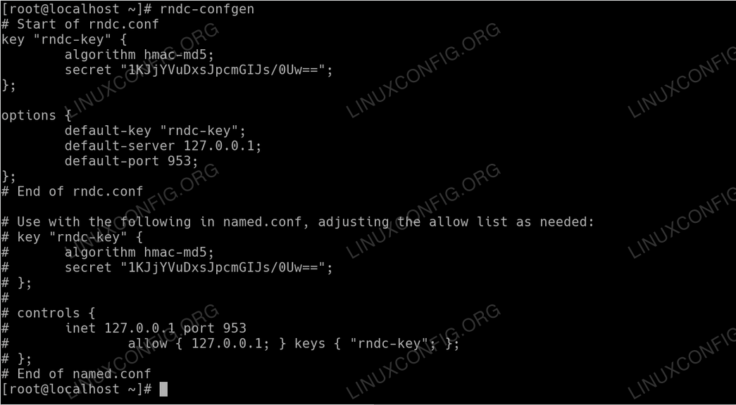 Started Generate Rndc Key For Bind Dns